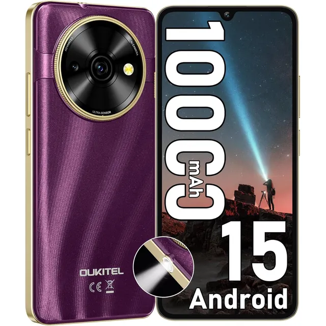 Celulares Oukitel C59 Android 15 10000mah 16(4+12)gb Ram+128gb Rom Expansión 1tb 6.8 Inch Display Smartphones 120lm Torch Fingerprint/gps/otg/face Id