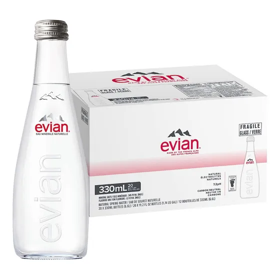Agua Evian 330 Ml. Caja Con 20 Botellas
