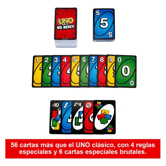 Juego De Cartas Uno No Mercy - Original Mattel