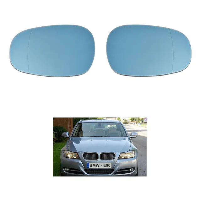 Lente Espelho Retrovisor Bmw 318i 320i E90 E92 E93 Azul Par