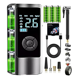 Bomba De Aire Compresor Eléctrica Portátil 6000mah Llantas