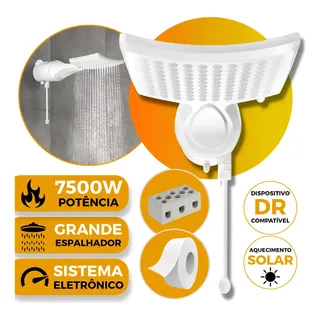 Lorenzetti Chuveiro Ducha Loren Shower Eletrônico Lorenzetti 220v 7500w Branco 22