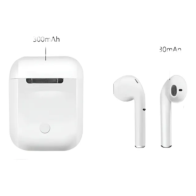 Fone De Ouvido Tws I12 Bluetooth Branco Com Led
