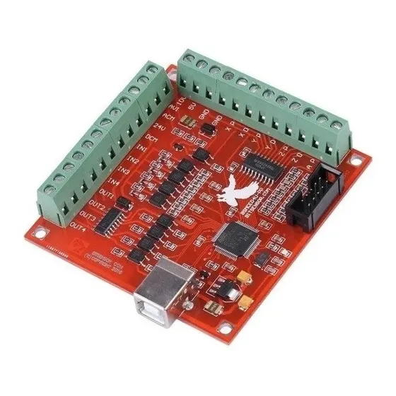 Tarjeta Interface Cnc 4 Ejes Usb Win 10 Roja + Mach3 Gratis