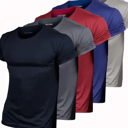 Kit 5 Camisetas Dry Fit Anti Suor - Linha Premium Uv 889