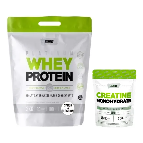 Whey Protein Isolate X 3kg + Creatina Doypack Star Nutrition