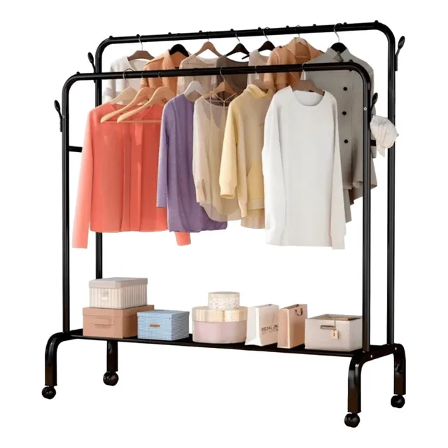 Perchero Metalico Closet Doble 