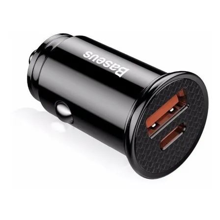 Cargador Auto Baseus 30w Usb C Para iPhone Huawei Samsung