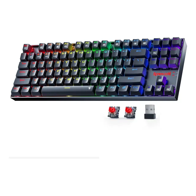 Teclado Mecánico Inalámbrico Tkl 87 Teclas Retroiluminado