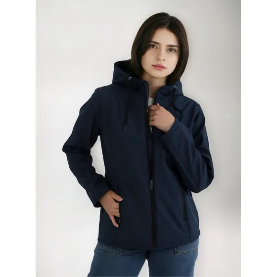 Chamarra De Neopreno Mujer Con Gorro Softshell Reimer