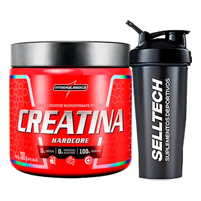 Creatina Monohidratada Integral Medica 300gr + Shaker