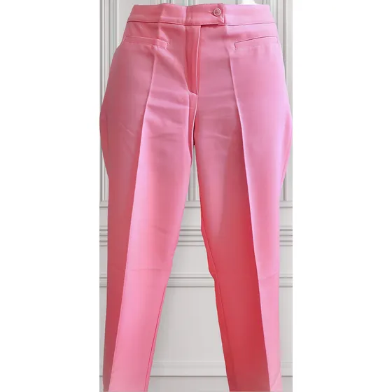 Pantalón Clásico Recto, Rosa, Para Dama,t.l/42.gran Calidad.