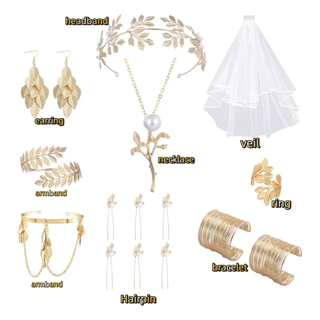 ..juego De 18 Accesorios Para Disfraz De Diosa Griega, Diseñ