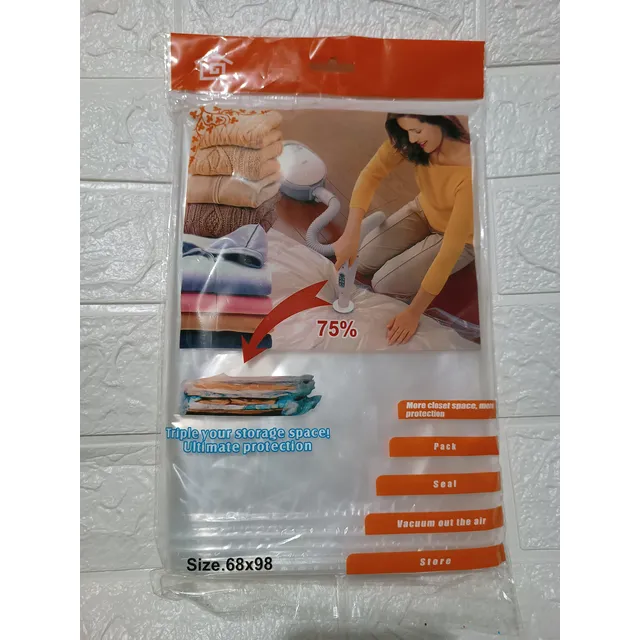 2 Bolsas Al Vacío 68x98cm Para Prendas De Ropa