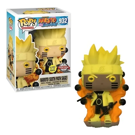 Figura de acción Funko Naruto Shippuden Naruto Six Path Sage/Glows in the dark 932 de Funko Pop! Animation