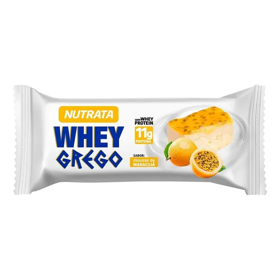 Whey Grego Bar Sabor Mousse De Maracujá 40g - Nutrata