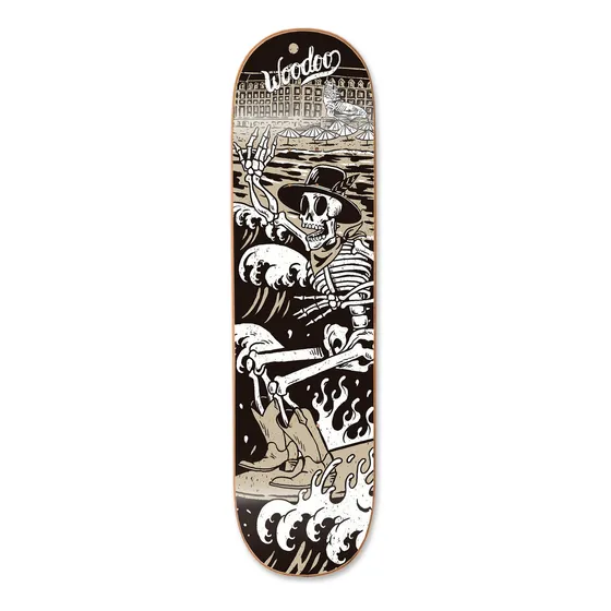 Tabla De Skate Woodoo Hangten -w2 Color Negro Medida 8.5