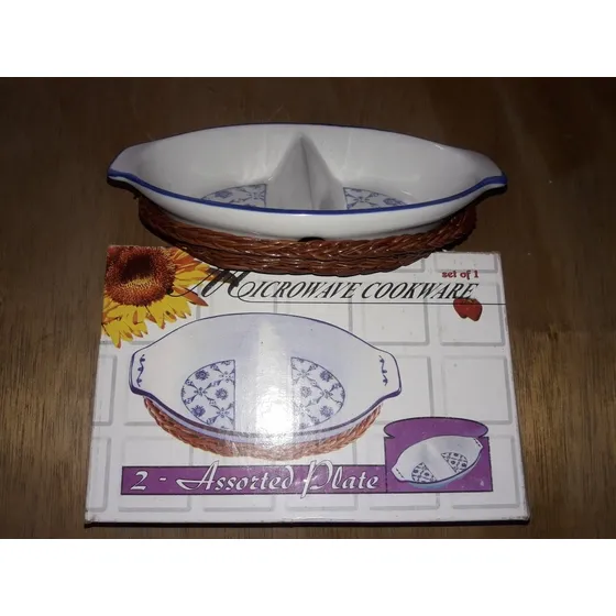 Bandeja De Porcelana Para Horno Y Microondas Nueva 