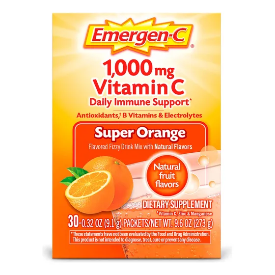 Suplemento Emergen-c De 1000 Mg De Vitamina C Con Zinc Super