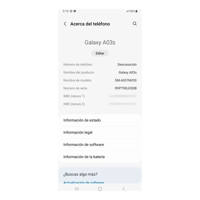 Samsung Galaxy A03s Dual Sim 64 Gb Negro 4 Gb Ram Usado