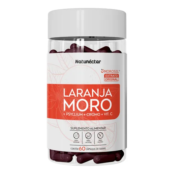 Laranja Moro 500mg 60 Cápsulas - Extrato Morosil Original