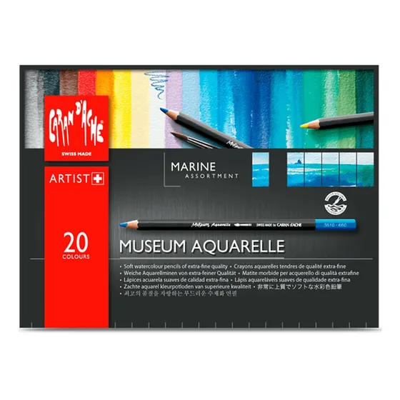 Lápices Acuarela Museum Aquarelle Caran D Ache Set 20 Marine