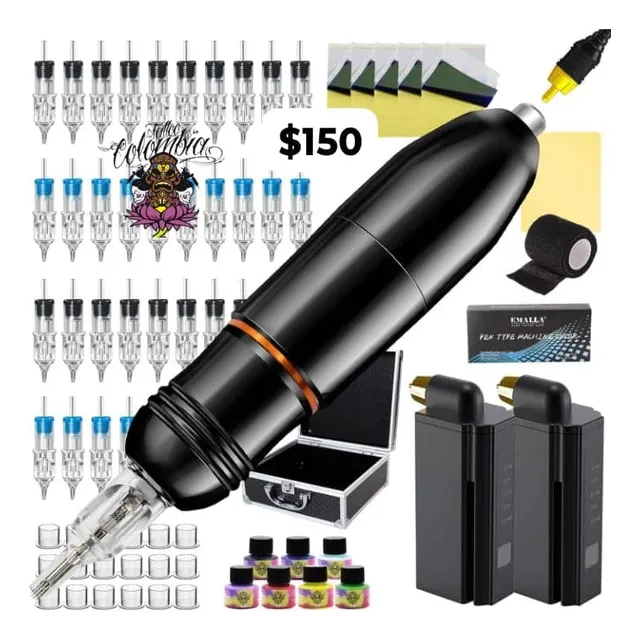 Kit Tattoo Pen Con Bateria Inalambrica 