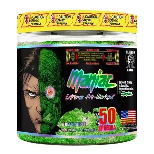 Pre Work Maniac Terror Labz Sabor Manzana | Cuotas sin interés