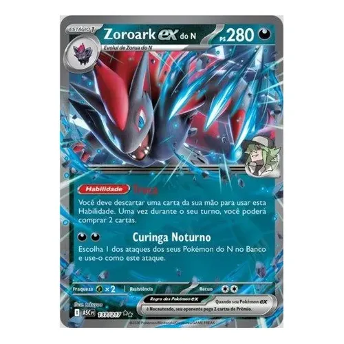 Carta Pokémon - Zoroark Ex Do N - Amigos De Jornada 098/159