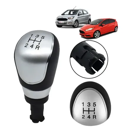 Manopla Bola Cambio Ford Ecosport Fiesta Ka Hatch 2013-2020 Preto
