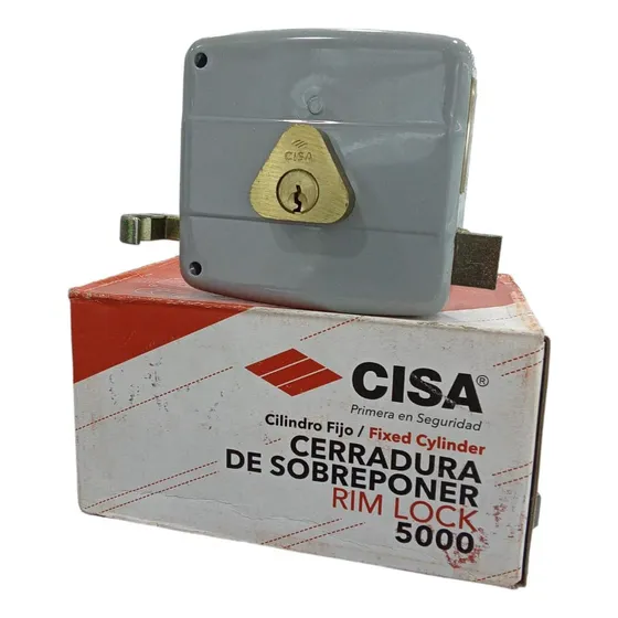 Cerradura Sobreponer Cisa / Cilindro Fijo Izquierda