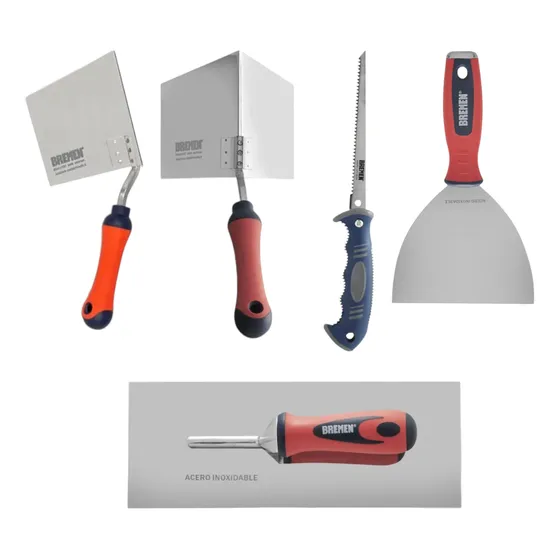 Set 5 Pzs Bremen Espatulas, Serrucho Durlock Y Llana Yesero