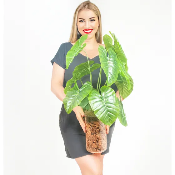 Planta Artificial Decorativa Verde Moita Vaso Árvore De Chão