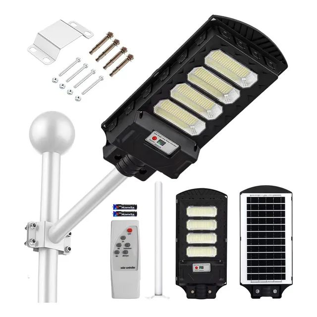 Lámpara Led Solar 300w Luminaria Suburbana Alumbrado Público