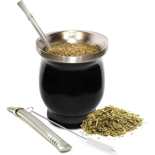 Vaso Yerba Mate Acero Inoxidable Doble Pared +3 Accesorios