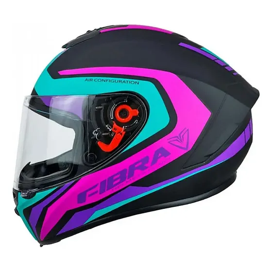 Casco Para Moto Fibra Nzi Giga Rosa Lila Mate Violeta Oscuro Sergeant L