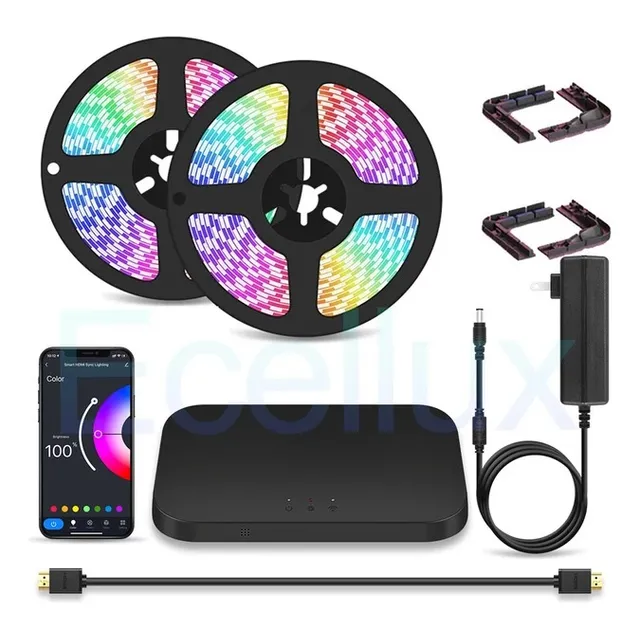 Kit Luces Led Rgbic Ambilight Tv Hdmi Box Wifi Tuya Smart