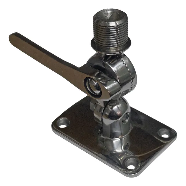 Base Antena Vhf Marina Acero Inoxidable Palanca Basculante