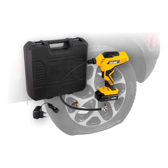 Kit Compressor De Ar Tipo Pistola Bateria 20v Cpv20n Vonder