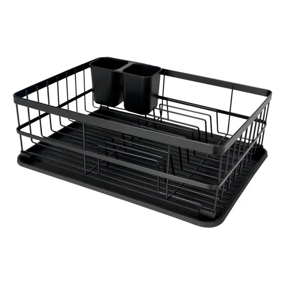 Escurridor de platos Mor, 9 platos, negro mate Ref.8248
