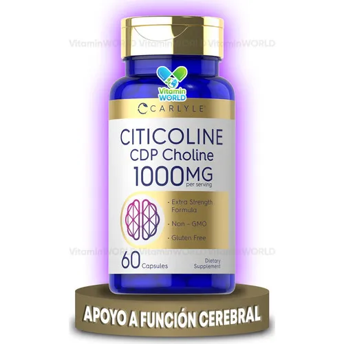 Carlyle Citicolina Cdp Colina 1000mg 60caps Citicoline Sabor Sin Sabor