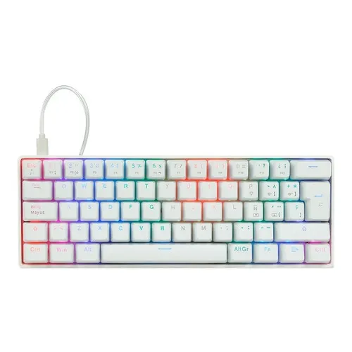 Teclado Gamer Mecánico Game Factor Kbg560-wh Switch Rgb