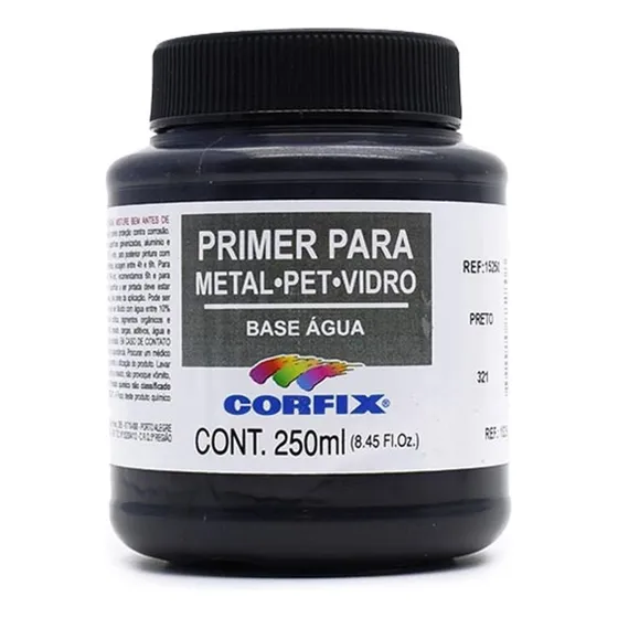 Primer Para Metal Colorido Corfix - 250ml 321 Preto