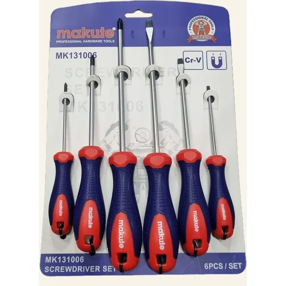 Kit 6 Destornillador Imantados Calidad Premium Makute