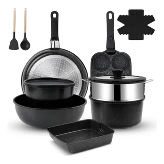Jogo De Panelas Cerùmica Gås/indução 7 Pçs Antiaderente 6mm Jogo De Panelas Cerùmica Gås/indução 7 Pçs Antiaderente 6mm