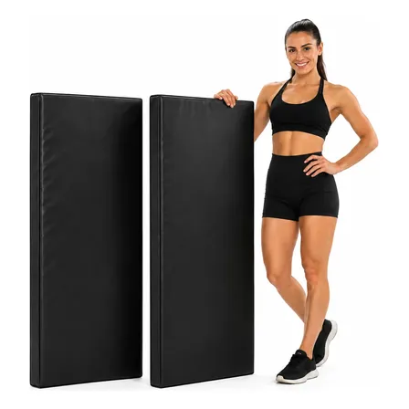 Kit 2 Colchonete Yoga Treino Academia Musculação Relaxamento Preto