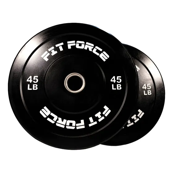Disco Bumper Olimpico 20 Kilos (kg) / 45 Libras (lb) Unidad Negro