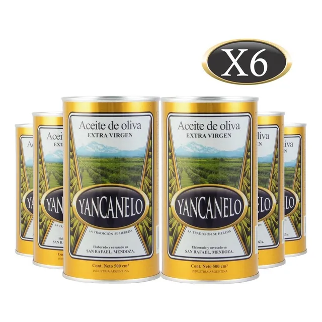 Aceite De Oliva Extra Virgen Yancanelo Lata 500ml Pack 6 U
