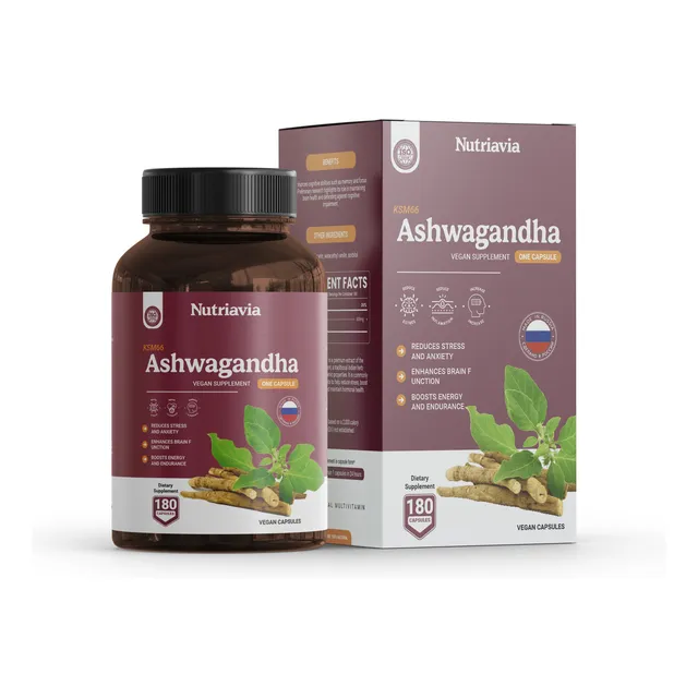 Ashwagandha Ksm 66 Concentrado 180 Capsulas Nutravia