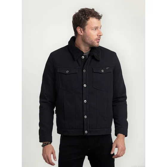 Ellus Chaqueta Denim Hombre Chiporro Negra